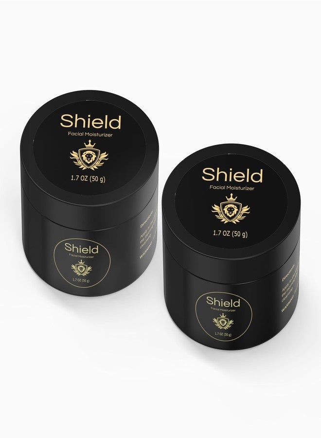 مرطب الوجه شيلد للرجال والفتيان، كريم ترطيب خفيف الوزن للبشرة الدهنية أو الحساسة، 1.7 أونصة، عبوة من قطعتين